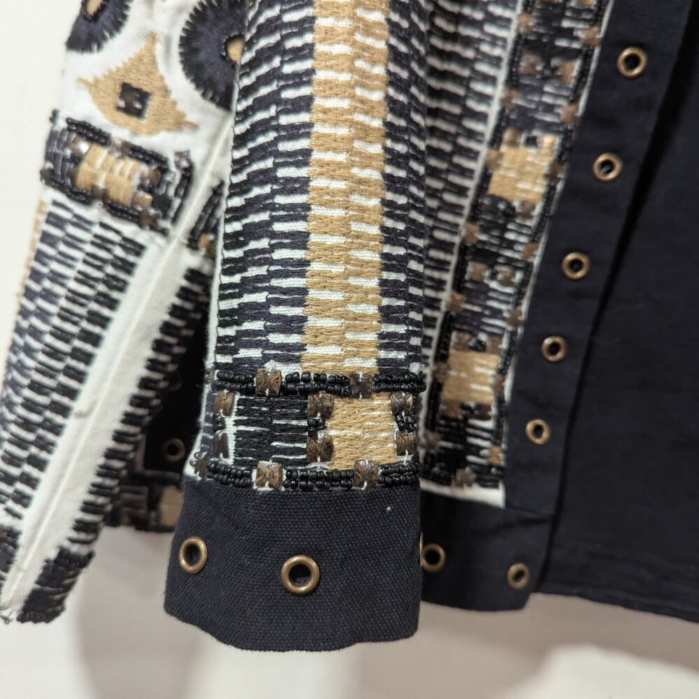 Zara Patchwork Embroidered Beaded Embellished Jac… - image 6